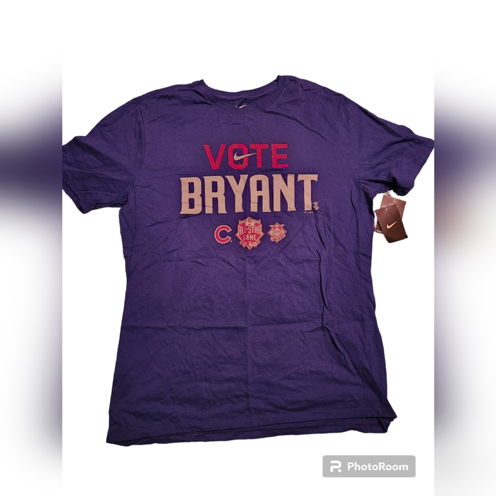 NWT Nike Chicago Cubs Kris Bryant Mens T-Shirt Blue Size XL